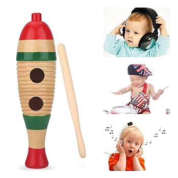 ギロ　楽器 Amazon | 木製のカラフルな魚の形をしたギロ、打楽器子供の音楽